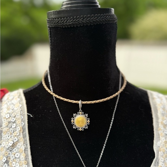 Lia Sophia Jewelry - Elegant Silver and Gold Pendant Necklace
